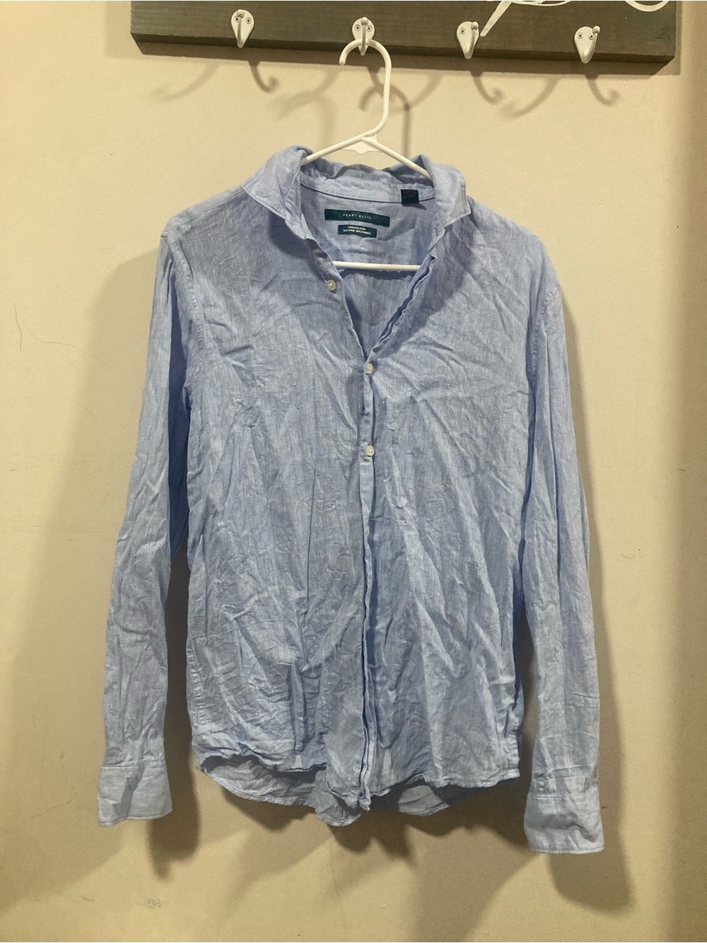 Perry Ellis Light Blue Men's Casual Button-Down Shirt